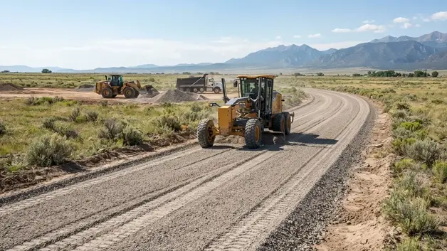 Rural driveway and private access road development on acreage in Costilla County Colorado