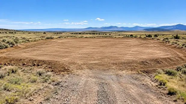 Rural house pad preparation and building site grading project in Costilla County Colorado