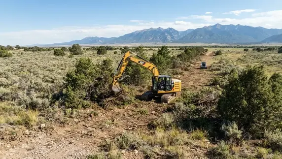 Rural Costilla County property being cleared for future land development