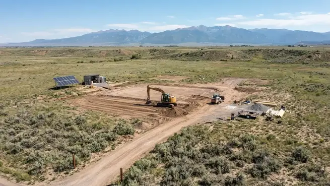 Rural Costilla County property being prepared for an off-grid homesite, access road, and future improvements