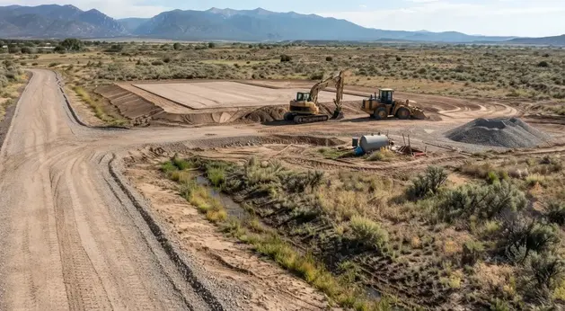Prepared rural property with graded homesite driveway and access improvements in Costilla County