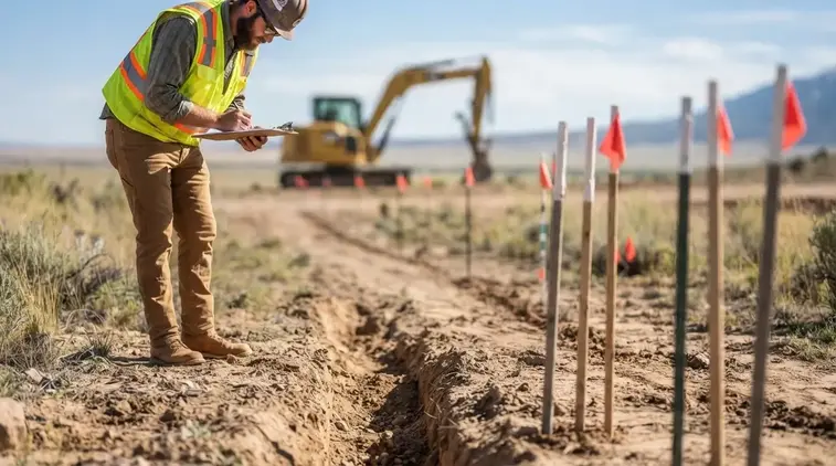 Rural utility route being planned across undeveloped Costilla County acreage for a future homesite
