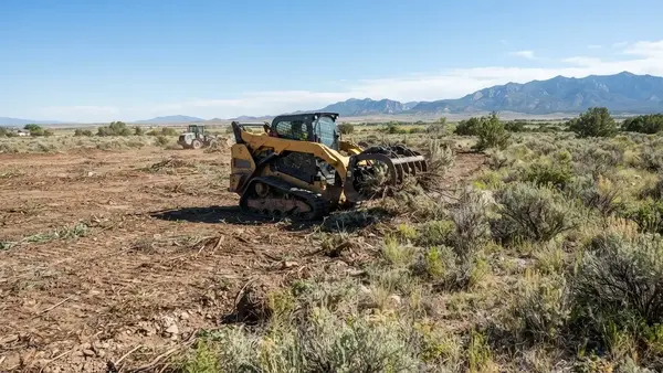 Selective land clearing creating a defined rural development area while surrounding Costilla County Colorado acreage remains naturally vegetated
