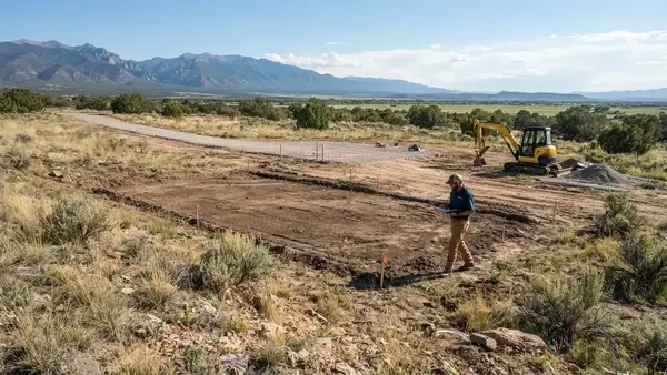 Rural septic treatment area planned within an undeveloped Costilla County homesite