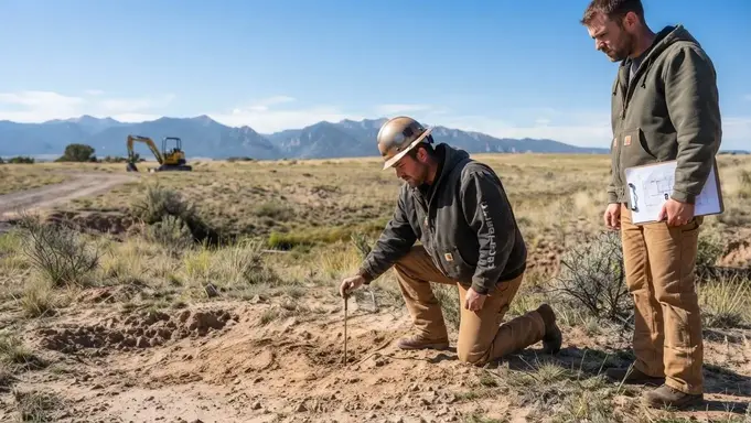 Rural Costilla County property being evaluated for septic site conditions with open terrain and a proposed homesite area