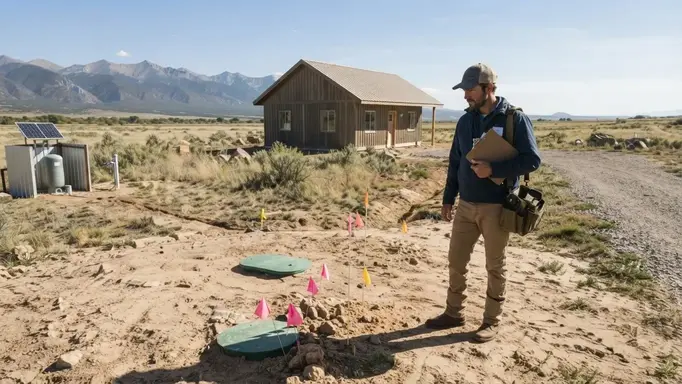 Rural Costilla County property being planned for a future home, septic system, driveway, well, and utilities