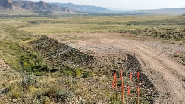 Rural homesite being planned around existing terrain, vegetation, drainage, and natural site conditions in Costilla County, Colorado