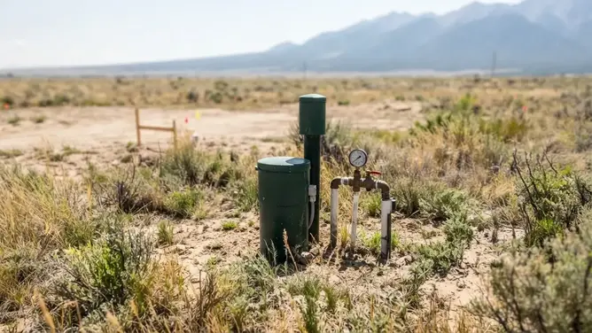 Rural Costilla County property with private well location and planned homesite for water supply planning